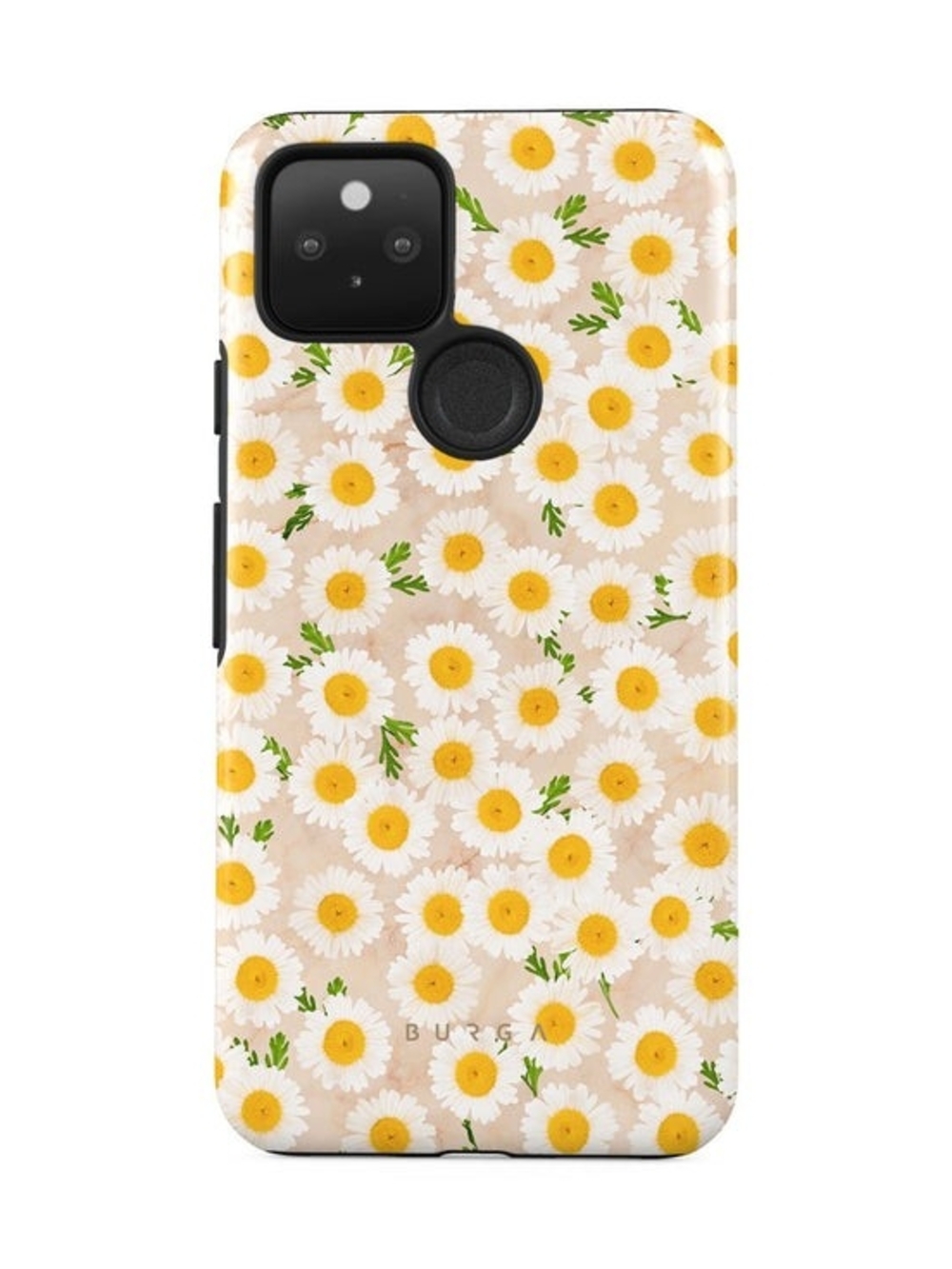 Burga Pixel 5 Floral Daisy Phone Case in White & Yellow
